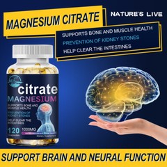 Magnesium Citrate 1000mg Capsules Super Strong Effective Capsules 120 Softgels