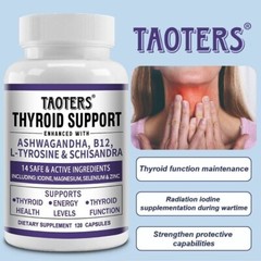 Thyroid Support Supplement 120 Capsules (NON-GMO) – Energy & Weight Loss