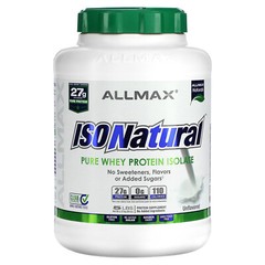 ISONatural™, Pure Whey Protein Isolate, Unflavored, 5 lbs (2.27 kg)