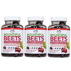 Country Farms Bountiful Beets Gummies – Black Cherry 60 Gummies (Pack of 3)