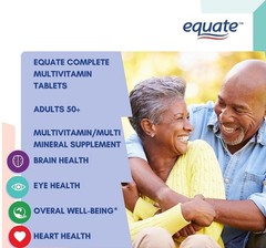 Equate Complete Multivitamin/Multimineral Supplement Tablets, Adults 50+, 125 CT