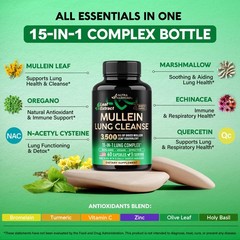 Mullein Lung Detox Mullein Leaf Extract Marshmallow Root | Echinacea | Oreg…