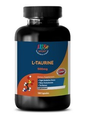 (1 Bottle, 100 Capsules) High Quality L-Taurine 500mg