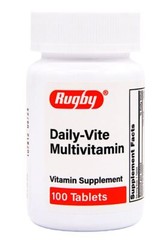 Rugby Daily-Vite Multivitamin – 100 Tablets | Gluten & Wheat Free (8-2025)