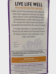 New Chapter Plant Calcium Bone Strength Supplement – 240 Tablets *03/2027*