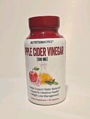 Apple Cider Vinegar Pills Capsules NutritionWorks 90 Capsules – 500mg Exp 5/2028