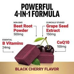 US FORCE FACTOR Total Beets Ultimate Heart Health Pressure Blood Support Chews