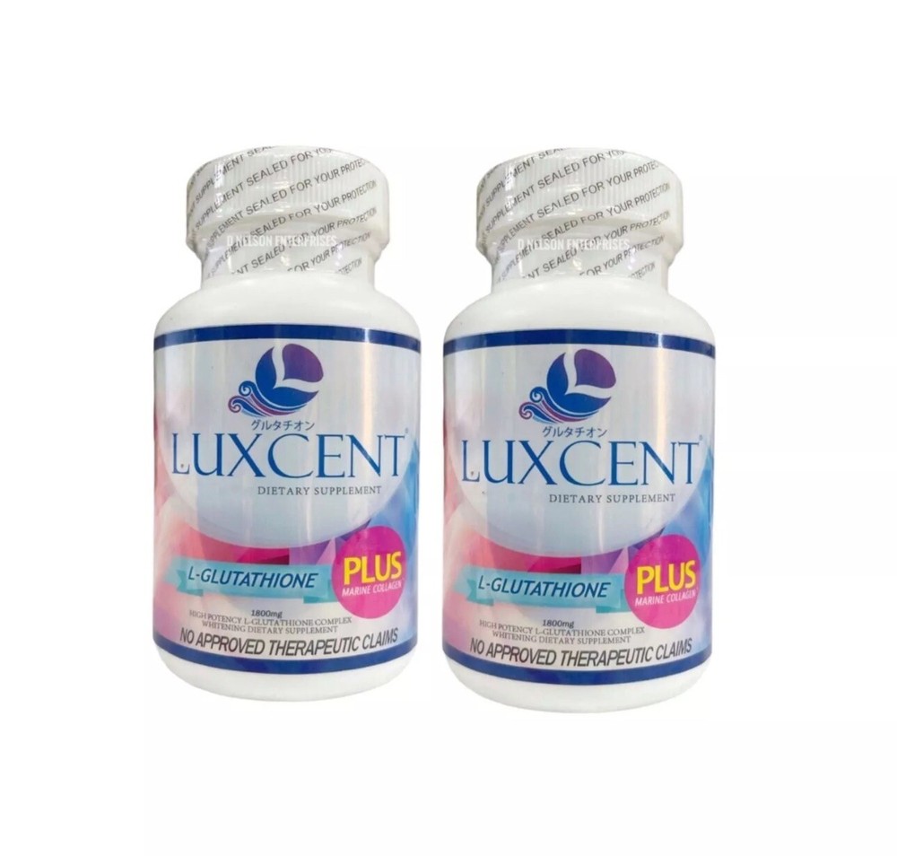 2 Bottles Luxcent Glutathione Plus Capsules