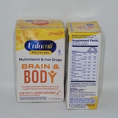 Enfamil Poly Vi Sol 2pk Multivitamin & Iron Brain & Body 6-24months Exp May 2026
