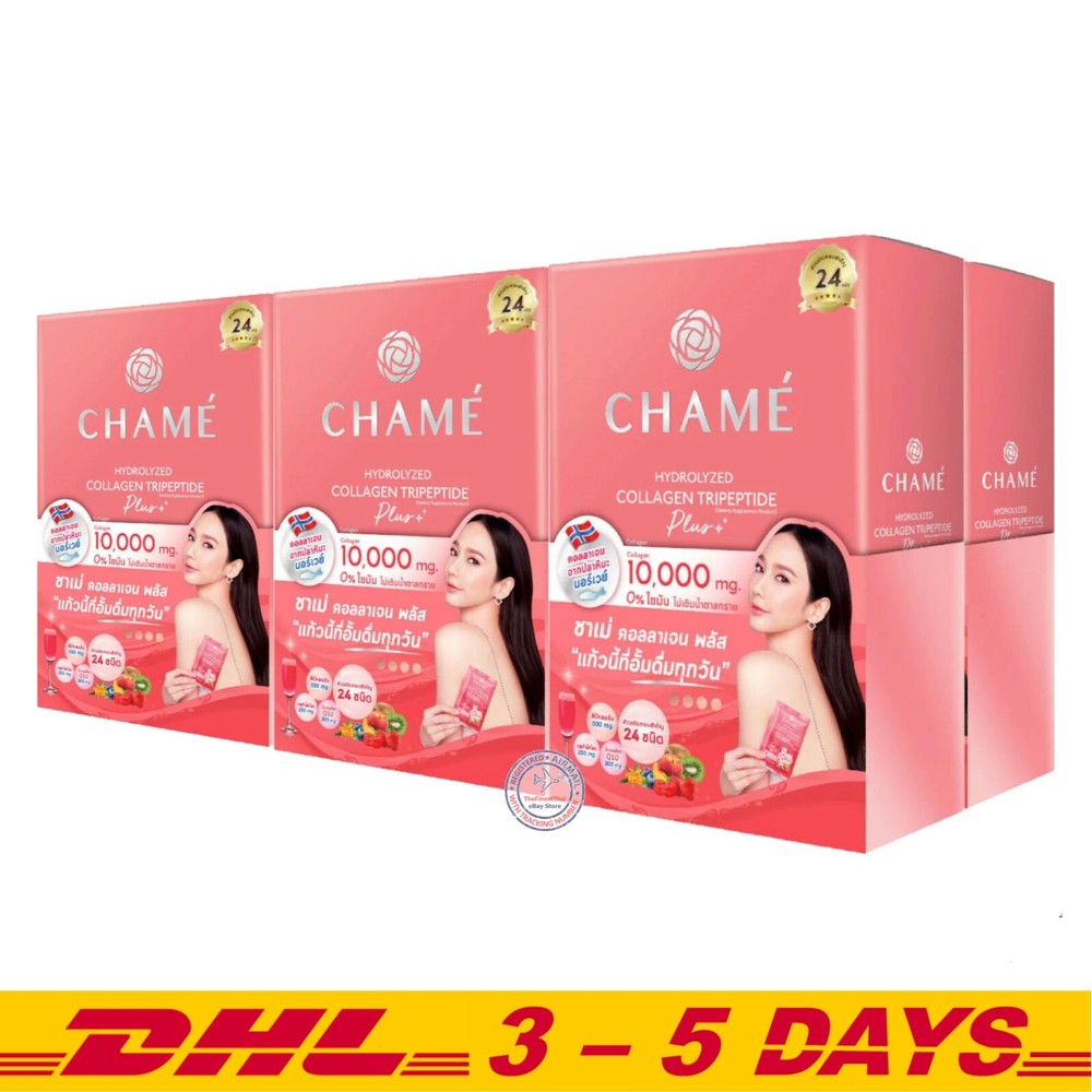 Chame Hydrolyzed Collagen Tripeptide Plus 10000mg 15g x 60 Sachet (6 Big Boxes)