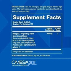 Omega-XL 300 Count Softgels Joint Pain Relief, Potent Small Softgel free shippin