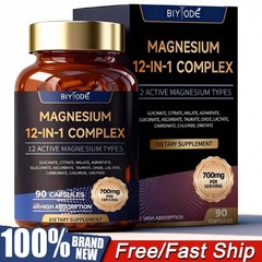 Magnesium 12 in 1 Complex 700mg – Glycinate Citrate Malate Taurate Daily Support