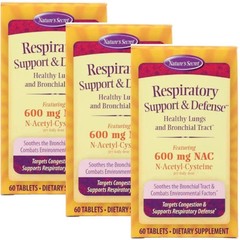 Nature’s Secret Respiratory Support & Defense 60 Tablets Each (Pack of 3)