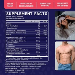 Night Time Fat Burner Gummies Melatonin Sleep Aid Vegan Weight Loss Support