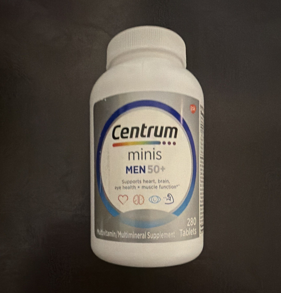 Centrum Minis Men 50+ Multivitamin Multimineral Tablets 280 Heart Eye Brain
