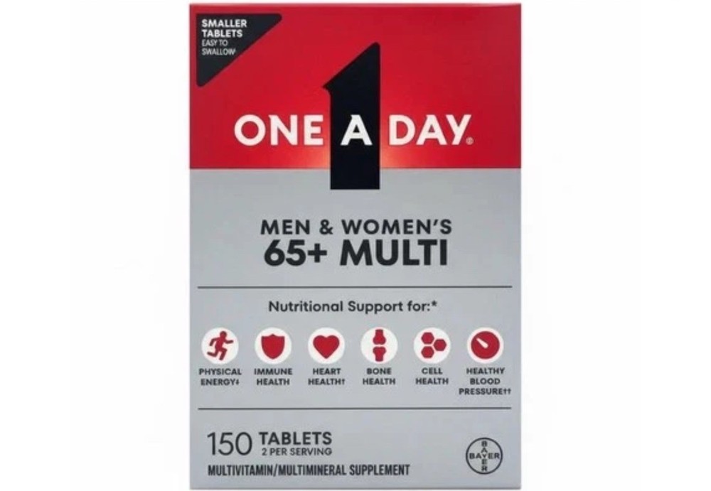 07-9/27 One A Day Proactive 65+ Plus Multivitamins 150tb free ship’g ea add’l US