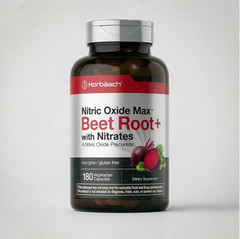 latest 3 Pack Horbaach Nitric Oxide Max Beet Root with Nitrates 540 Veggie Ca…