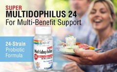 Solaray SUPER MUTIDOPHILUS PROBIOTIC 30 Billion CFU 60 Capsules (BEST BY 07/26)