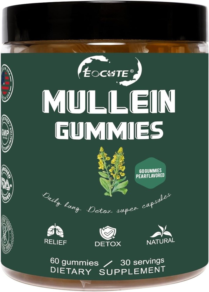 9 in 1 Mullein Leaf Extract Gummies for Lung Cleanse Extra Strength 10000 MG USA