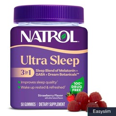 Sleep Aid Gummies with Melatonin and GABA, Non-Habit Forming, 50 Ct