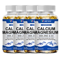 Complemento de Calcio, Magnesio, Zinc y Vitamina D | 60 Comprimidos Vegetariano