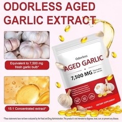 Odorless Garlic 7500Mg per Servings, 300 Softgels | 2 Years Aged Garlic Extra…