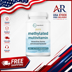 Men’s Multivitamin, Methylated B-Vitamins, Clean Label & Vegan, High Strength Fo