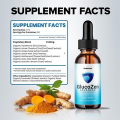 (3 Pack) GlucoZen Liquid Drops – Gluco Zen Drops Extra Strength Natural Blend