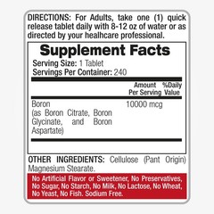 Lab | Boron |10 mg | 240 Servings | Supplement 240 Count (Pack of 1)