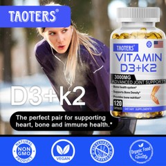 Advanced Vitamin D3 K2 Complex with Calcium Magnesium Zinc 120 Capsules
