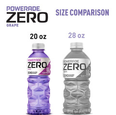 POWERADE Electrolyte Enhanced Zero Sugar Grape Sports Drink, 20 Ounce (Pack of 8