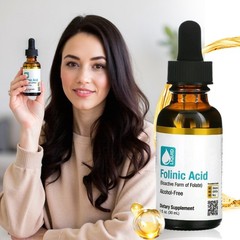 California Gold Nutrition Folinic Acid Alcohol-Free Liquid 1 FL Oz (30 mL)`
