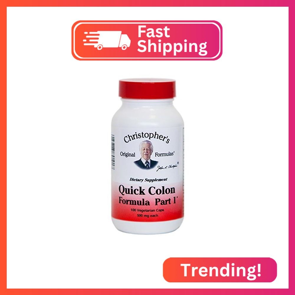 Christopher’s Original Formulas Quick Colon Part 1, Colon Health Support, 100 Ve