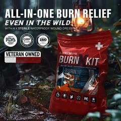 Comprehensive First Aid Burn Kit with Waterproof Dressings and Gel Packets