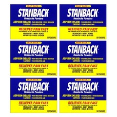 Headache Powders Fast Pain Relief with Aspirin NSAID and Caffeine 50 Count 6 …