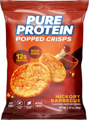 Pure Protein Popped Crisps Hickory Barbecue High Protein Snack 12g Protein 12 Ct