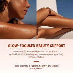 & Skin Tanning Gummies, includes Vitamin C Savanna E, Astaxanthin, Beta Carotene