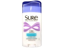 Sure Deodorant 2.6oz Invisible Solid Unscented (Pack of 2.6 Ounce 3)