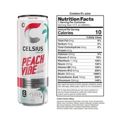 Essential Energy Peach Vibe Sparkling Drink, Sugar-Free & Keto-Friendly, 12-Pack