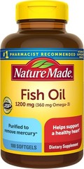 Pure Omega 3 Fish Oil Softgels – Supports Heart Health, 1200mg, 50-Day Supply