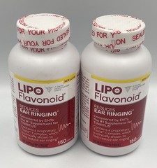 2 pack Lipo Flavonoid Ear Ringing Tinnitus 150 caps/ea x2 **SEALED** Exp 3/2027
