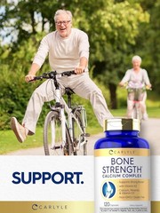 Carlyle Bone Strength Calcium Complex 120 Capsules | Vitamin D3, K2, Magnesium