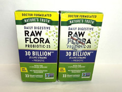 Natures Truth Raw Flora Probiotic 30 Billion 2 Boxes x 33 Capsules