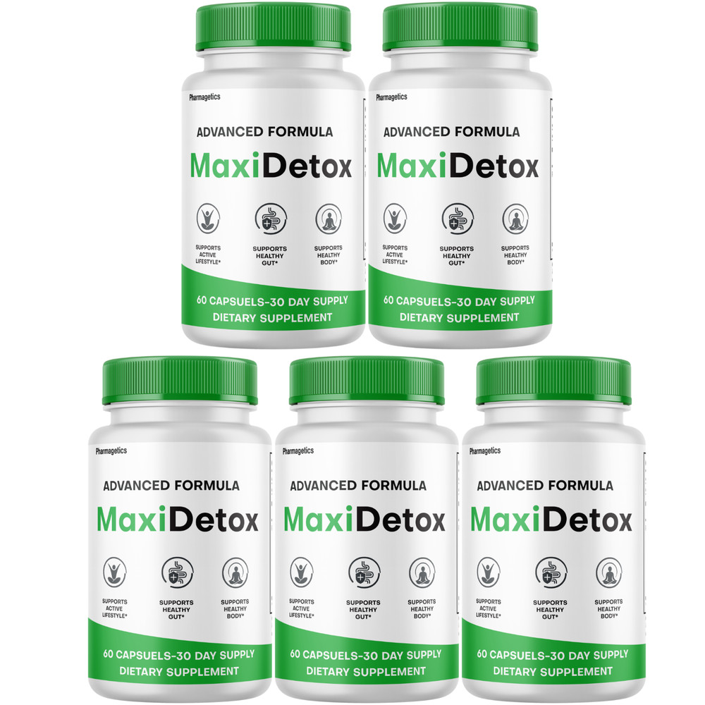 Maxi Detox Capsules Advanced Health & Fitness Formula MaxiDetox (5 Bottles)