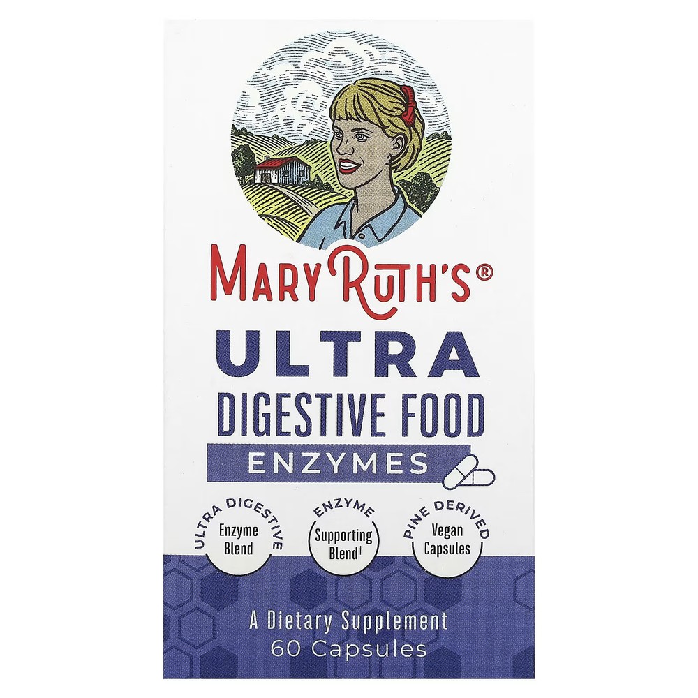 2 X MaryRuth’s, Ultra Digestive Food Enzymes, 60 Capsules-worldwide