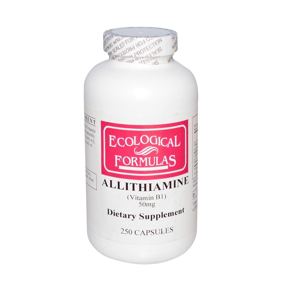 Ecological Formulas Allithiamine Vitamin B1 Capsule, 50 mg, 250 Count