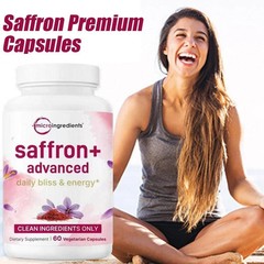 Micro Ingredients Saffron+ Advanced Supplements 60 Veggie Capsules 10-in-1 NEW+