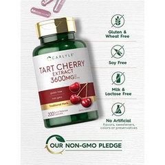 Tart Cherry Capsules | 3600mg Extract | 200 Count | by Carlyle