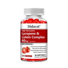 Lycopene & Lutein Complex 60mg per serving 30/60/120 Softgels (Non-GMO)