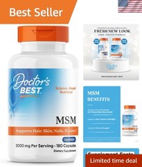 MSM with OptiMSM – 3000mg Capsules Supporting Beauty & Joint Health – 180 Count